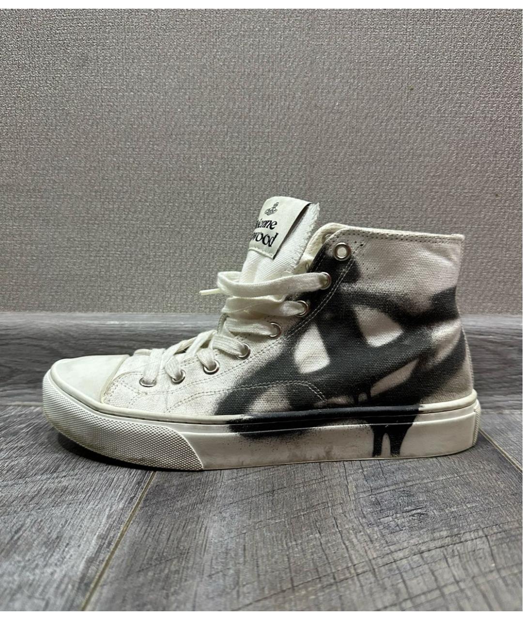 VIVIENNE WESTWOOD Белые текстильные кеды, фото 7