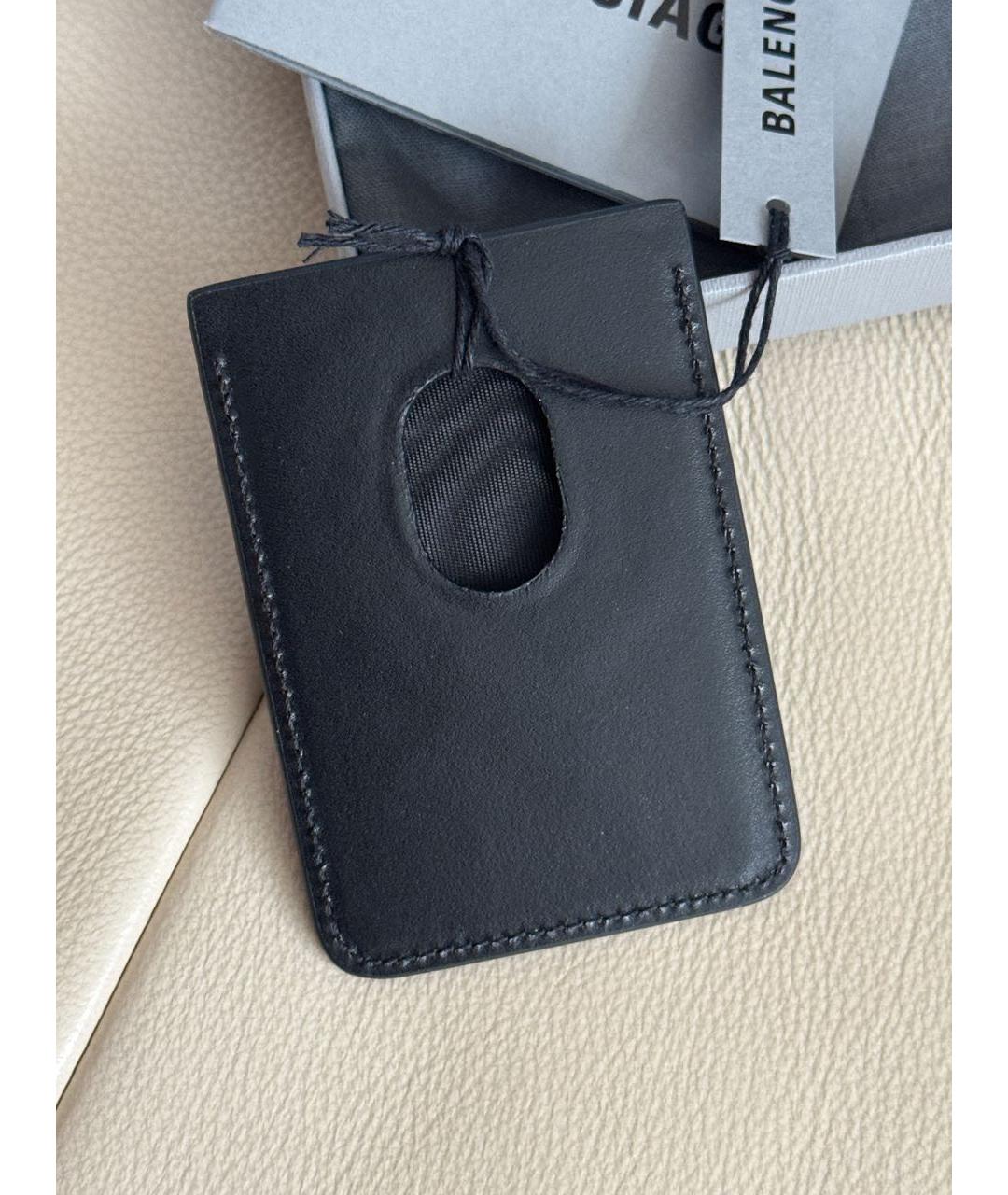 BALENCIAGA Черный кожаный кардхолдер, фото 4