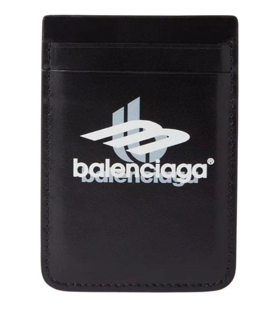 BALENCIAGA Черный кожаный кардхолдер, фото 1