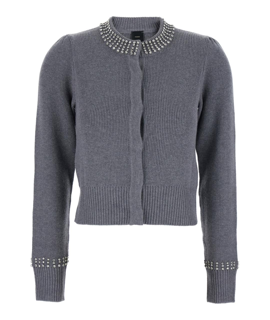 PINKO Серый кашемировый джемпер / свитер, фото 1