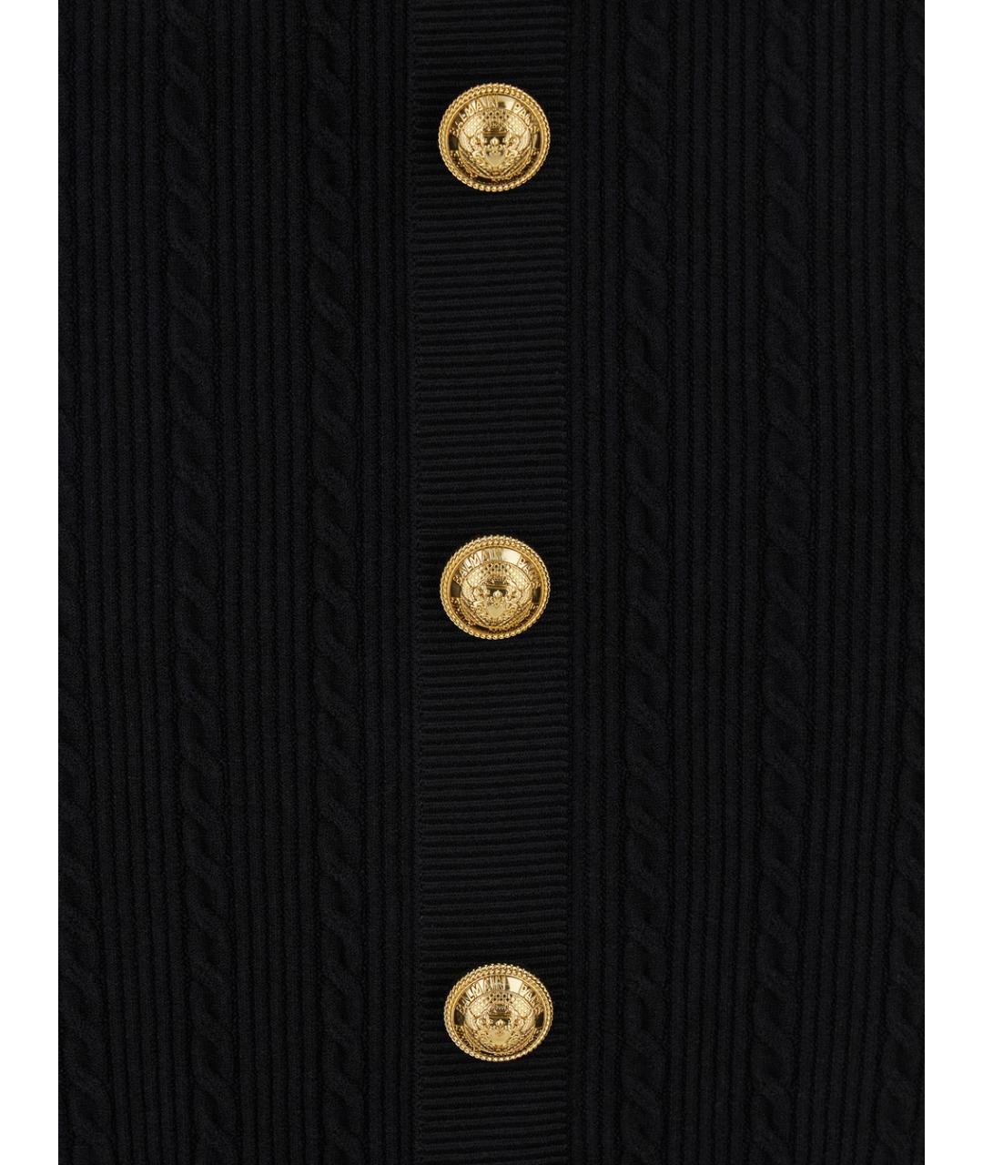 BALMAIN Черная вискозная юбка миди, фото 3