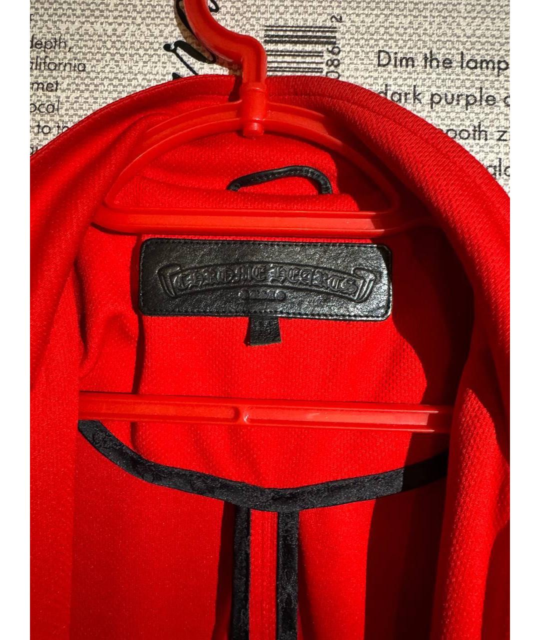 CHROME HEARTS Красная синтетическая куртка, фото 3