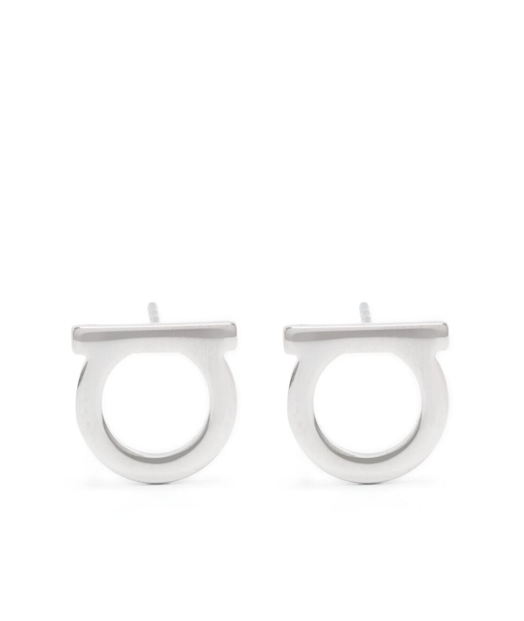 FERRAGAMO Серебряные металлические серьги, фото 1