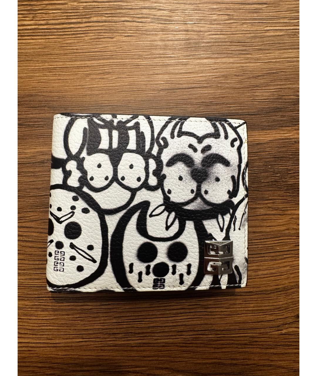 GIVENCHY Белый кожаный кошелек, фото 5