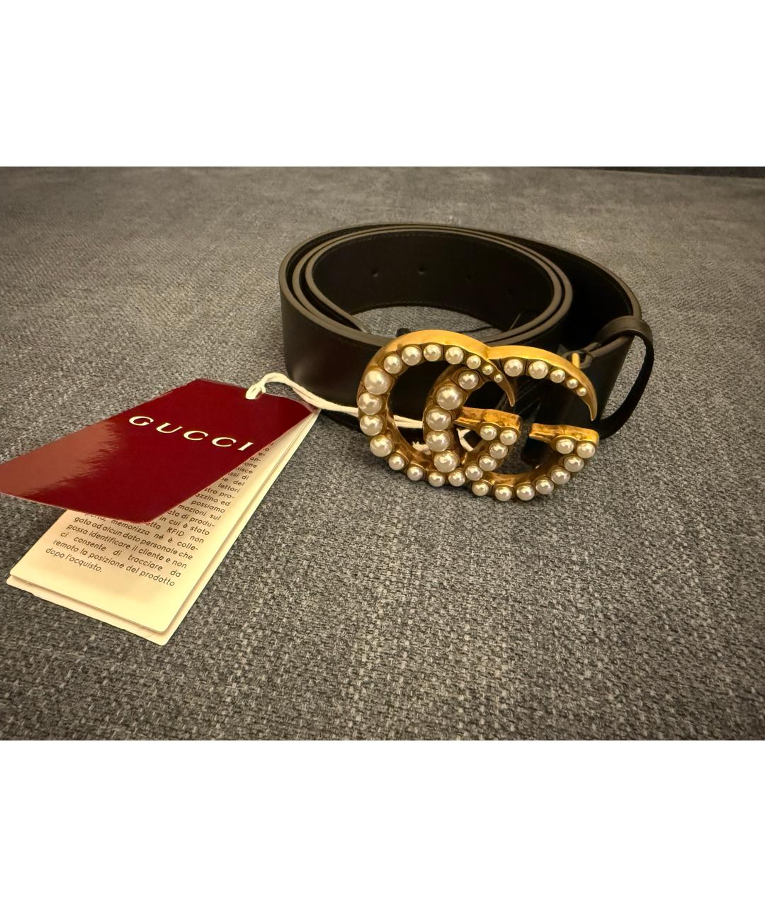 GUCCI Черный кожаный ремень, фото 6