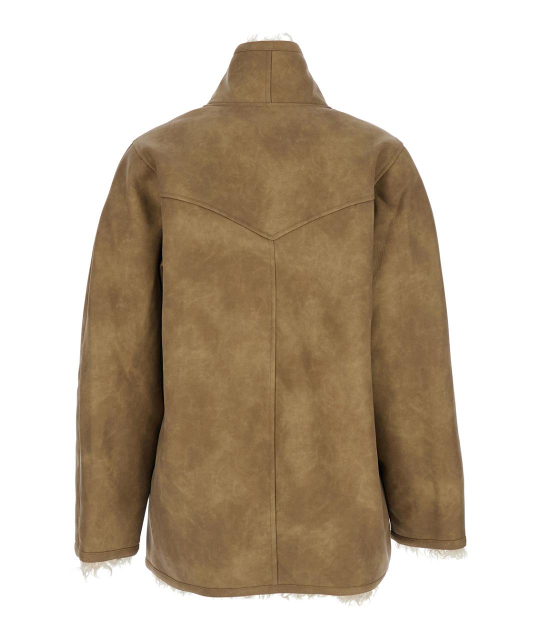 ISABEL MARANT Бежевая кожаная дубленка, фото 2