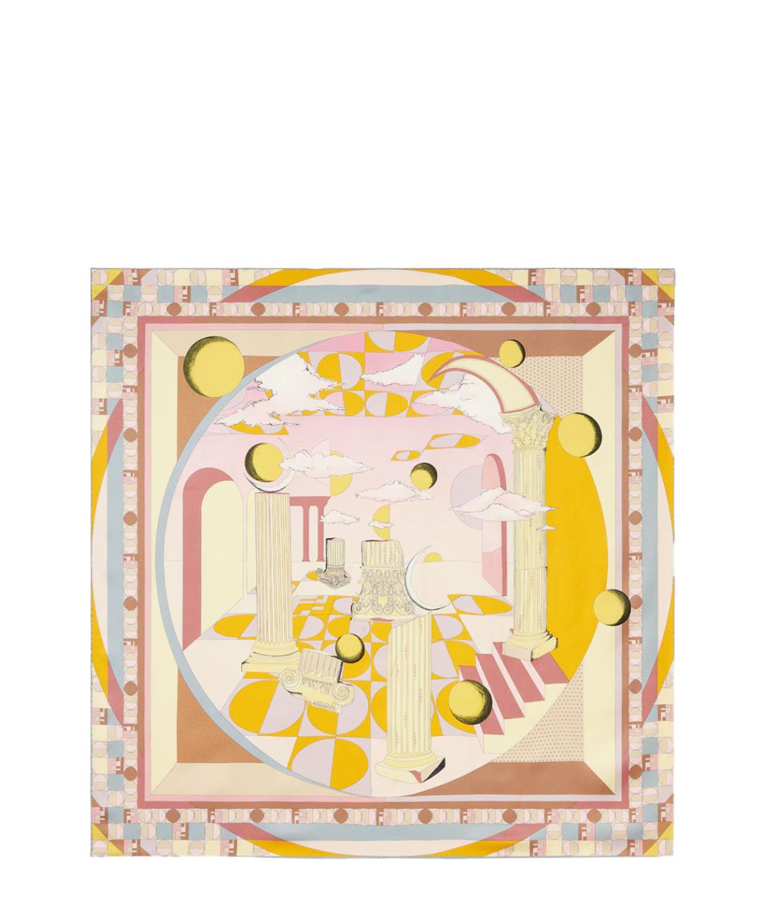 FENDI Мульти шелковый платок, фото 1