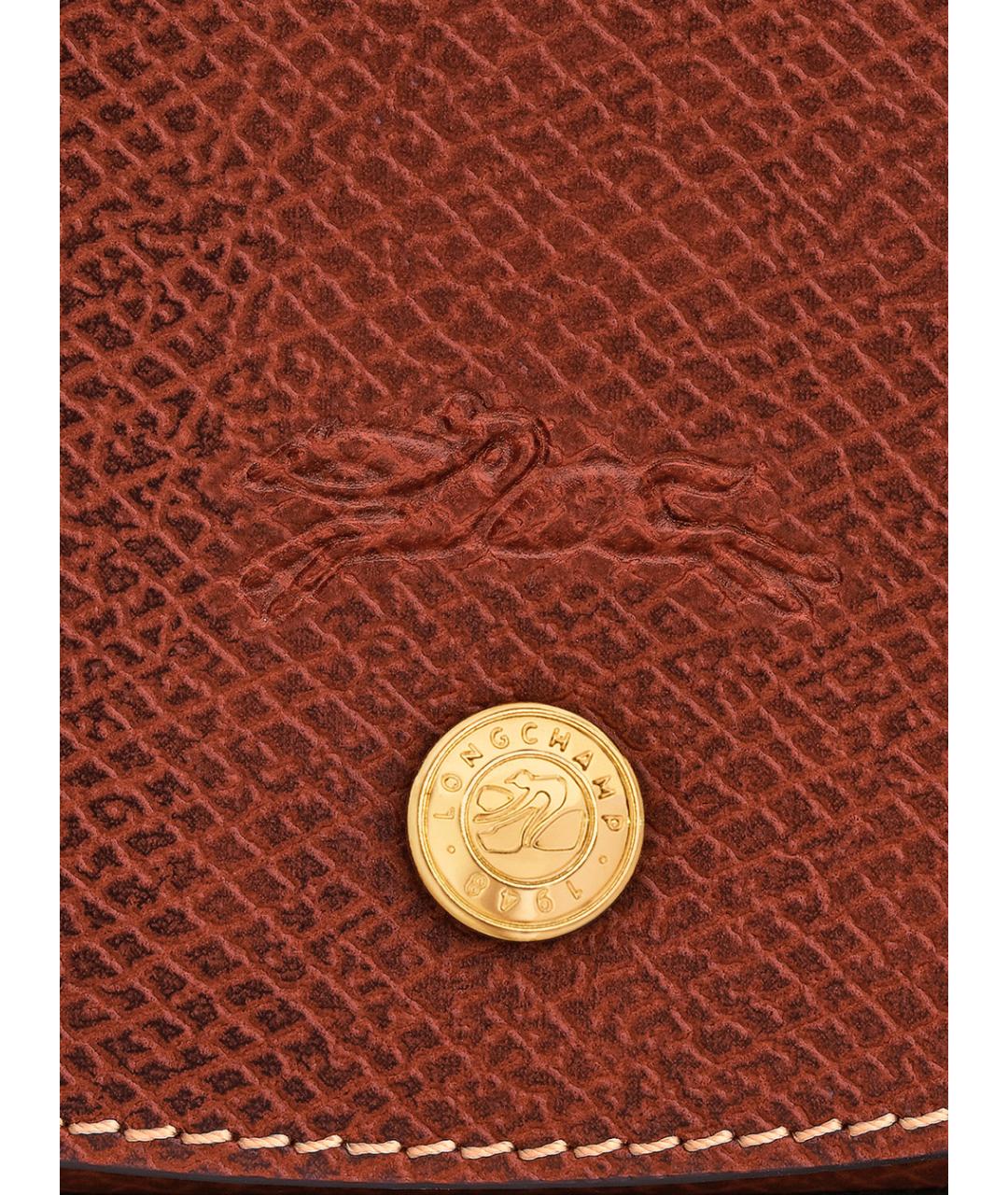 LONGCHAMP Коричневая кожаная сумка через плечо, фото 2