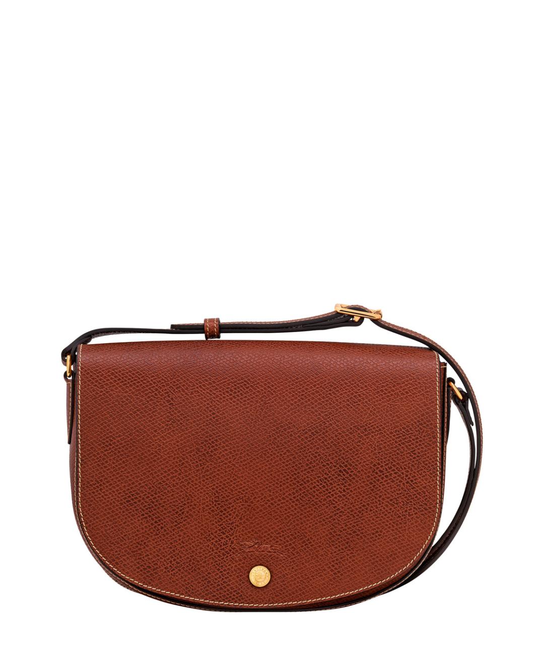 LONGCHAMP Коричневая кожаная сумка через плечо, фото 1