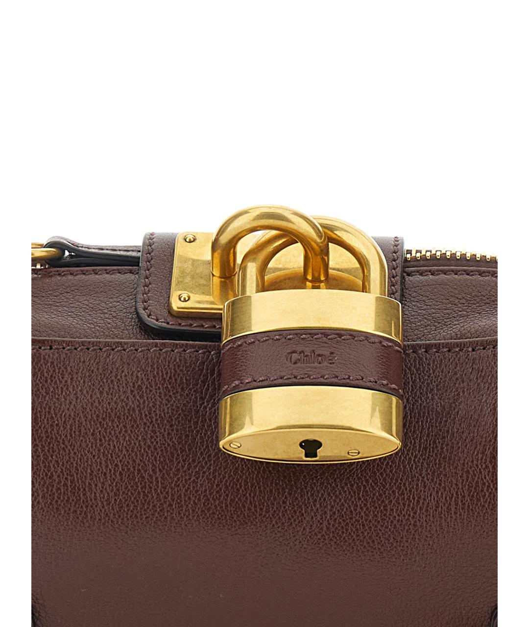 CHLOE Коричневая кожаная сумка через плечо, фото 3