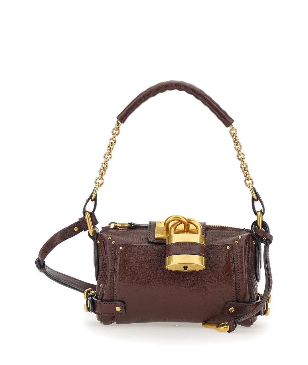 CHLOE Коричневая кожаная сумка через плечо, фото 1