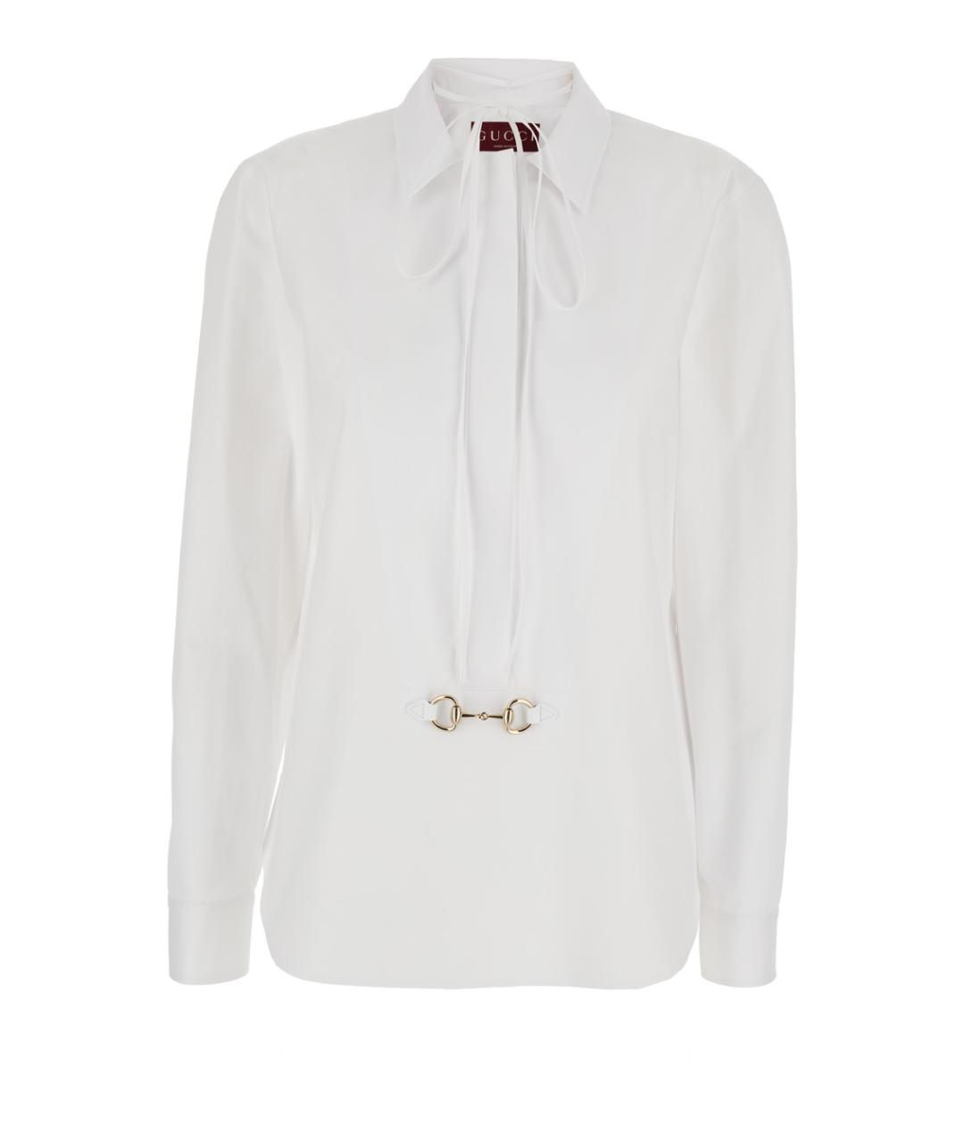 GUCCI Белая хлопковая рубашка, фото 1
