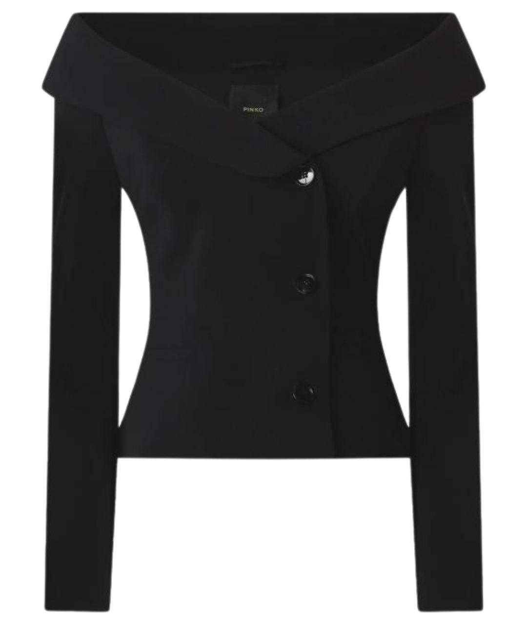 PINKO Черный полиэстеровый жакет/пиджак, фото 1