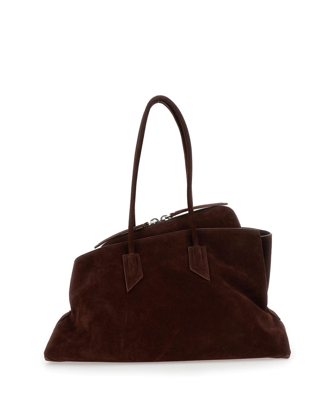 THE ATTICO Коричневая замшевая сумка тоут, фото 2