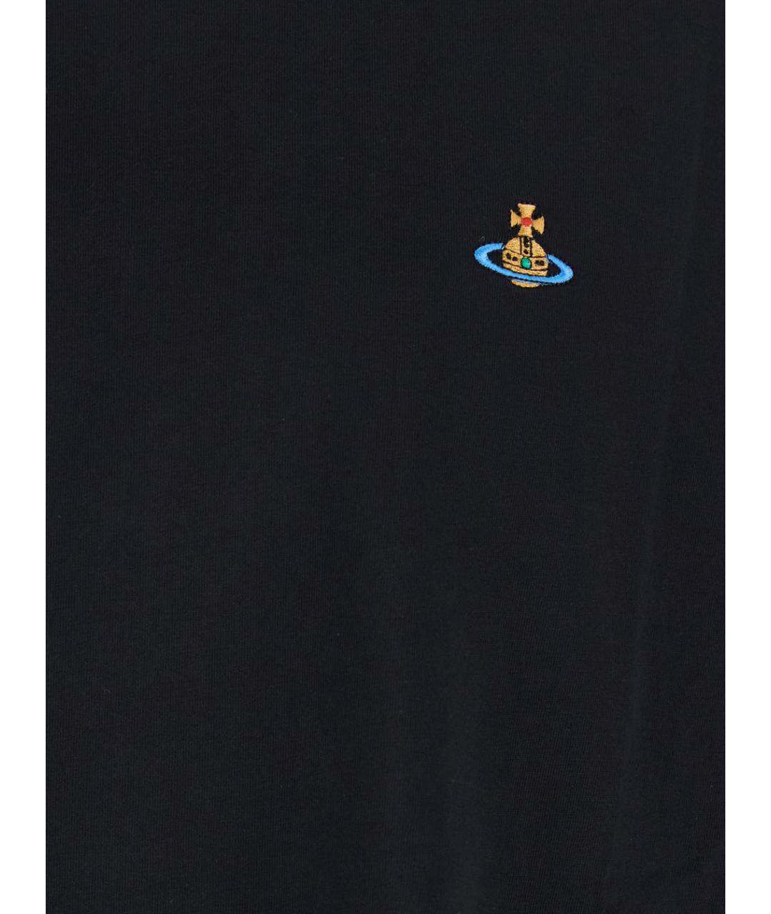 VIVIENNE WESTWOOD Черная хлопковая футболка, фото 3
