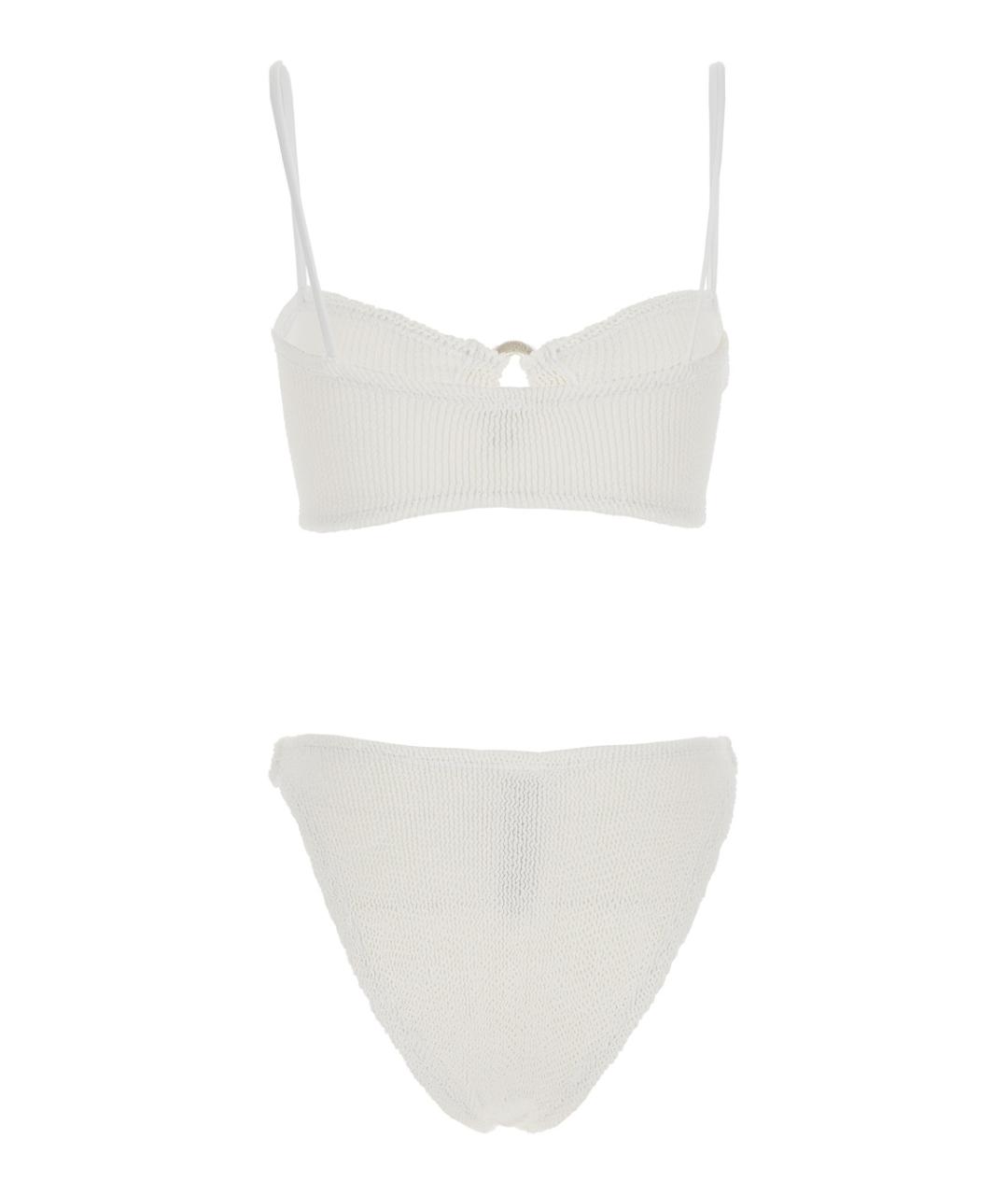 HUNZA G Белый полиамидовый купальник, фото 2