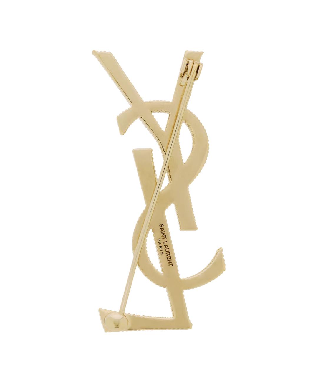 SAINT LAURENT Золотая металлическая булавка / брошь, фото 2