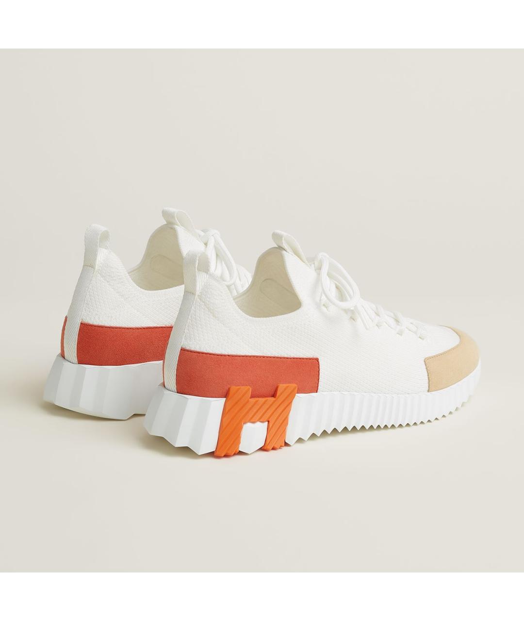 HERMES Белые текстильные кроссовки, фото 4