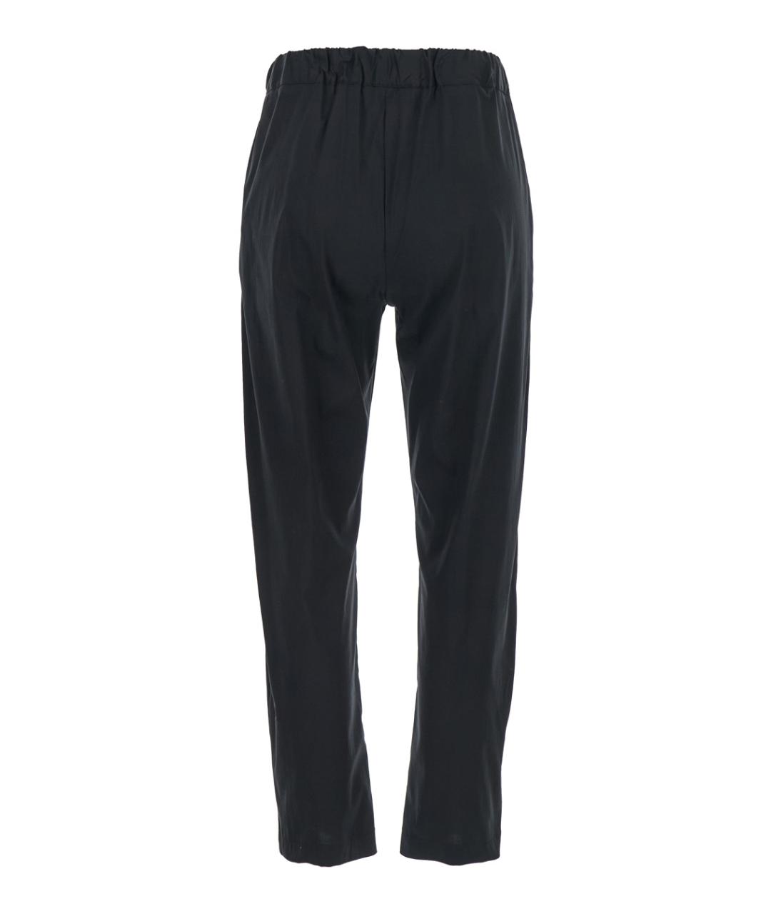 SEMICOUTURE Черные хлопковые прямые брюки, фото 2