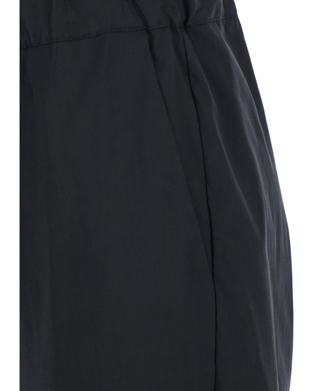 SEMICOUTURE Черные хлопковые прямые брюки, фото 3