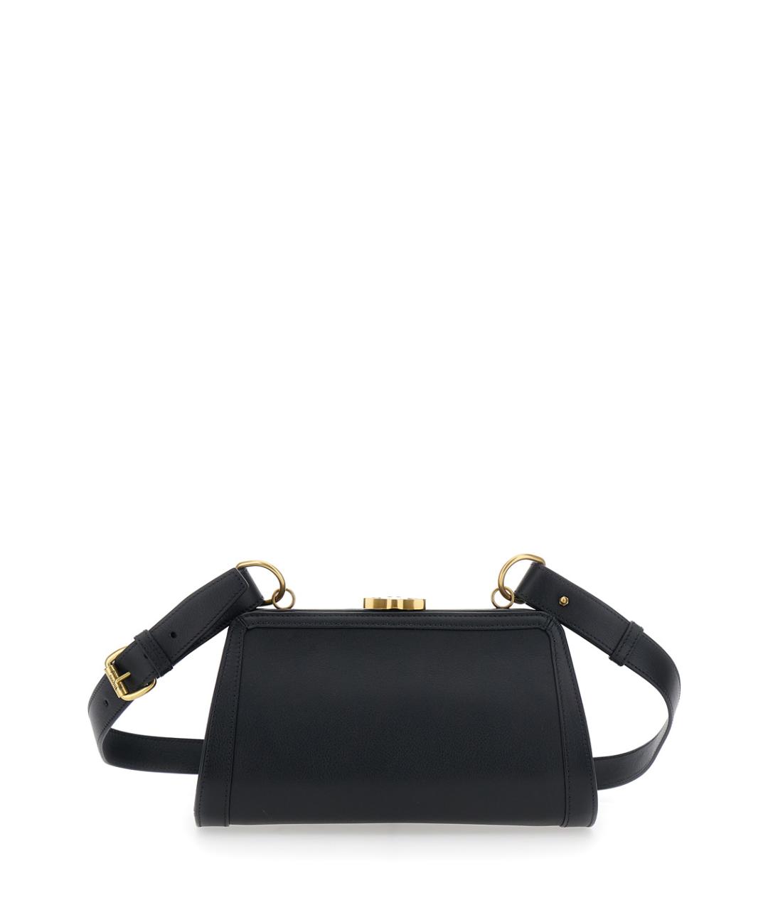 VIVIENNE WESTWOOD Черная кожаная сумка через плечо, фото 1