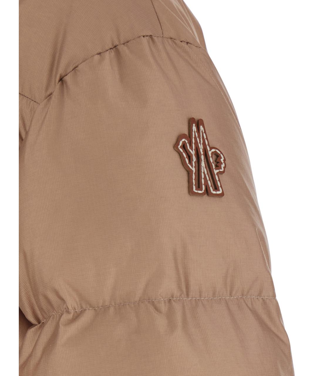 MONCLER GRENOBLE Розовый полиэстеровый пуховик, фото 3