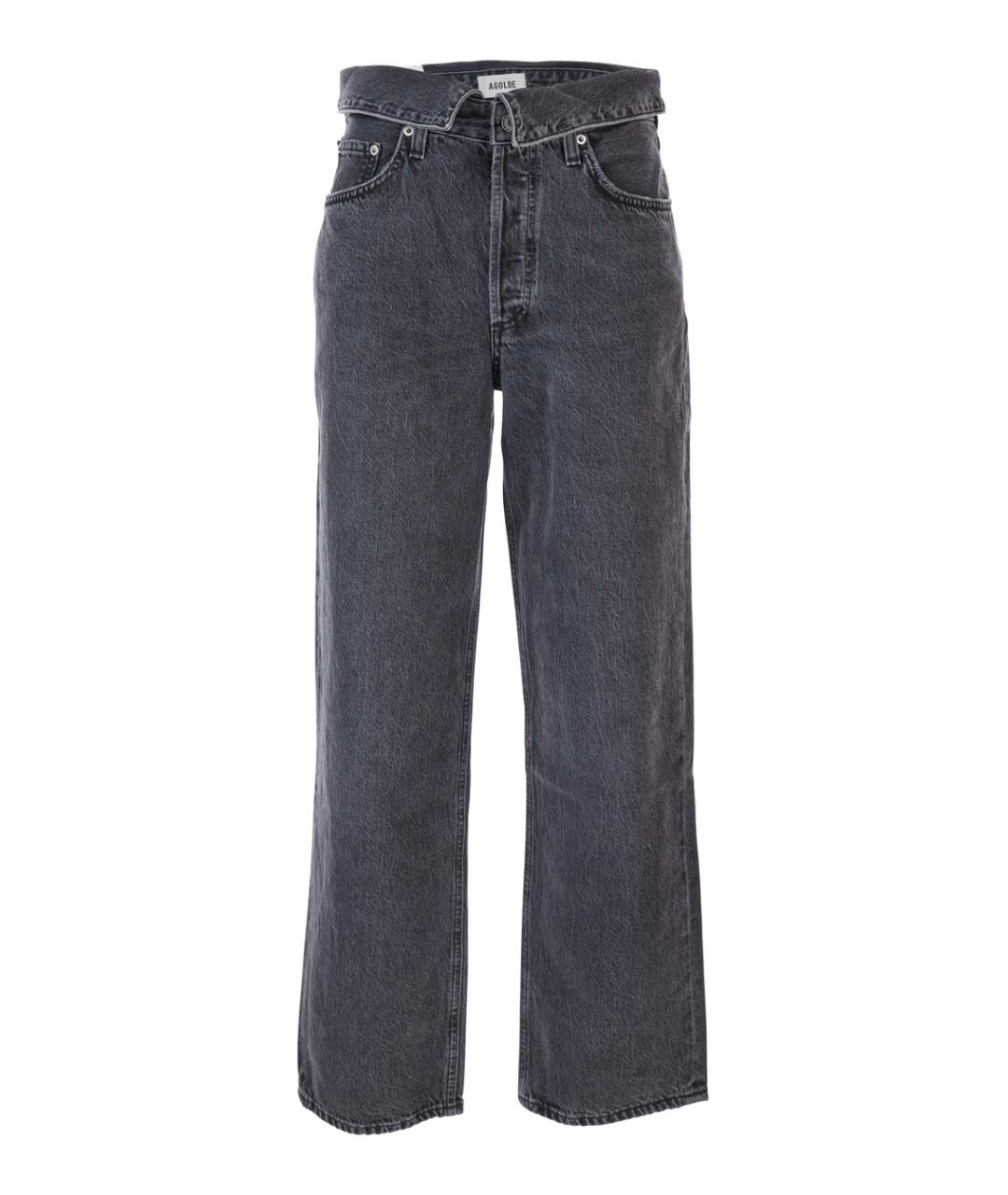 AGOLDE Черные хлопковые прямые джинсы, фото 1