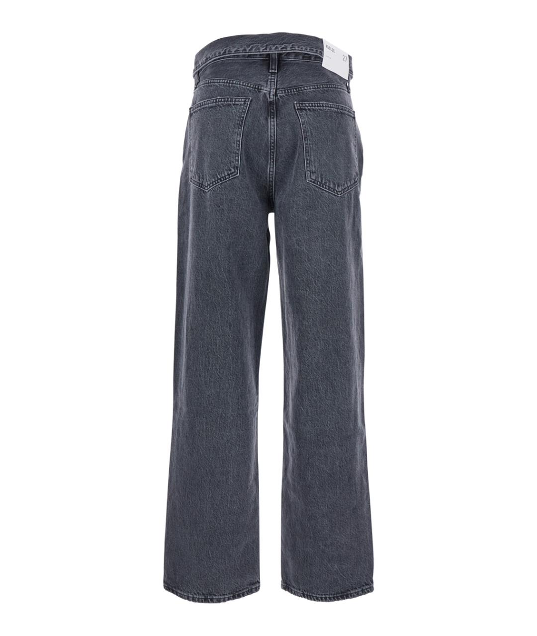 AGOLDE Черные хлопковые прямые джинсы, фото 2