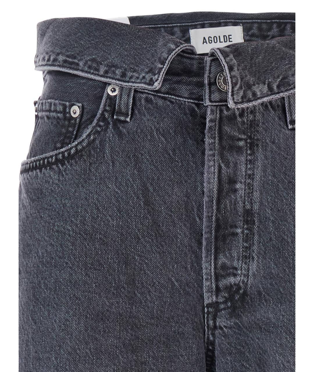 AGOLDE Черные хлопковые прямые джинсы, фото 3