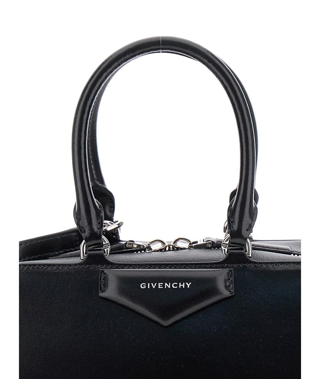 GIVENCHY Черная кожаная сумка с короткими ручками, фото 3