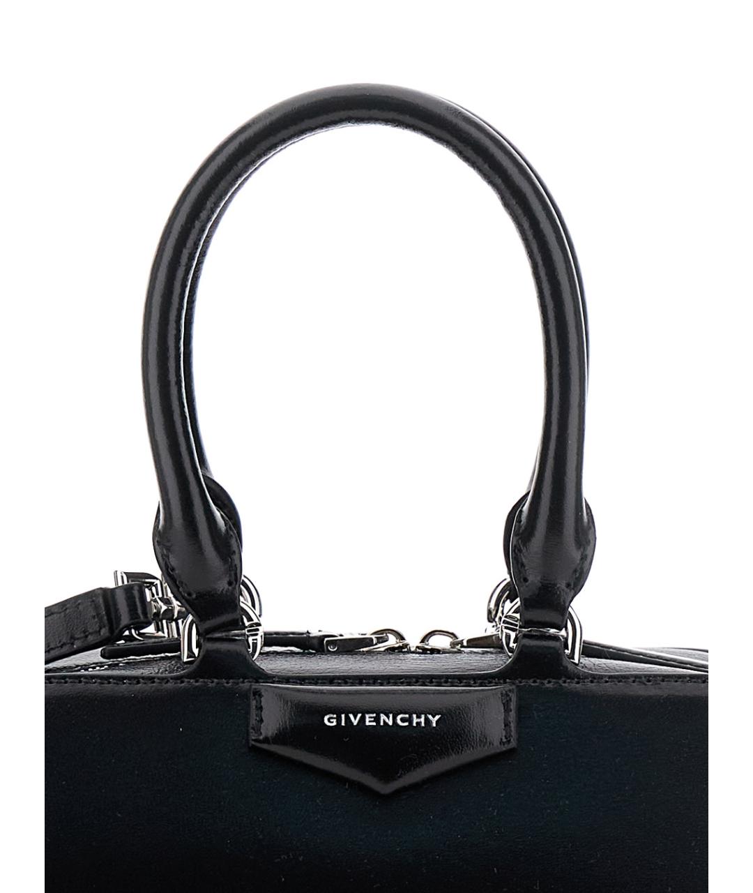 GIVENCHY Черная кожаная сумка с короткими ручками, фото 3