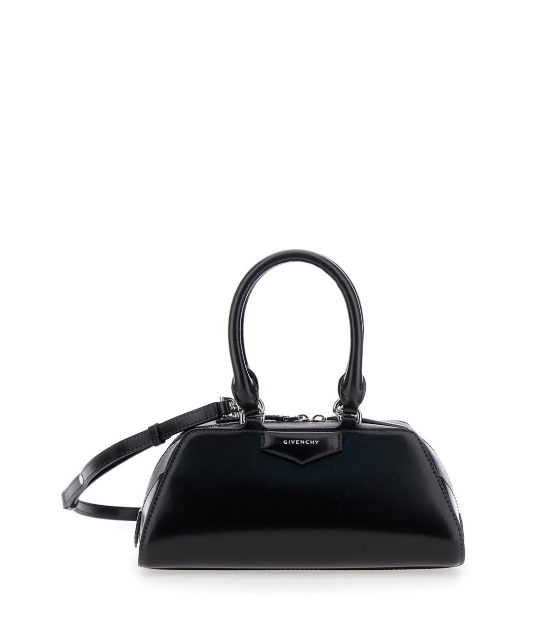 GIVENCHY Черная кожаная сумка с короткими ручками, фото 1