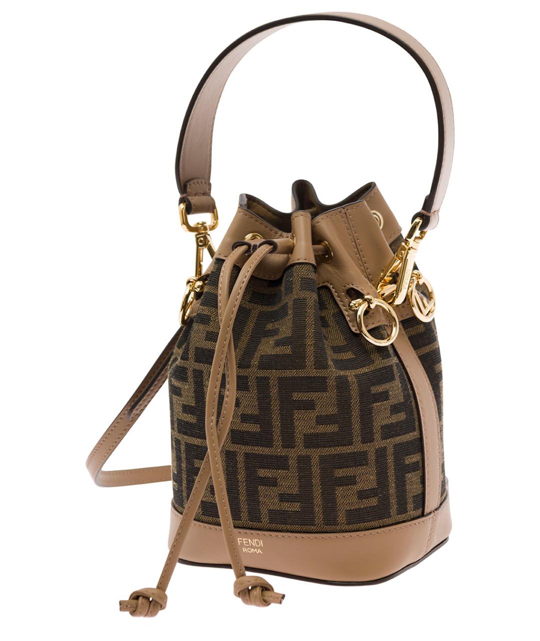 FENDI Коричневая тканевая сумка через плечо, фото 2