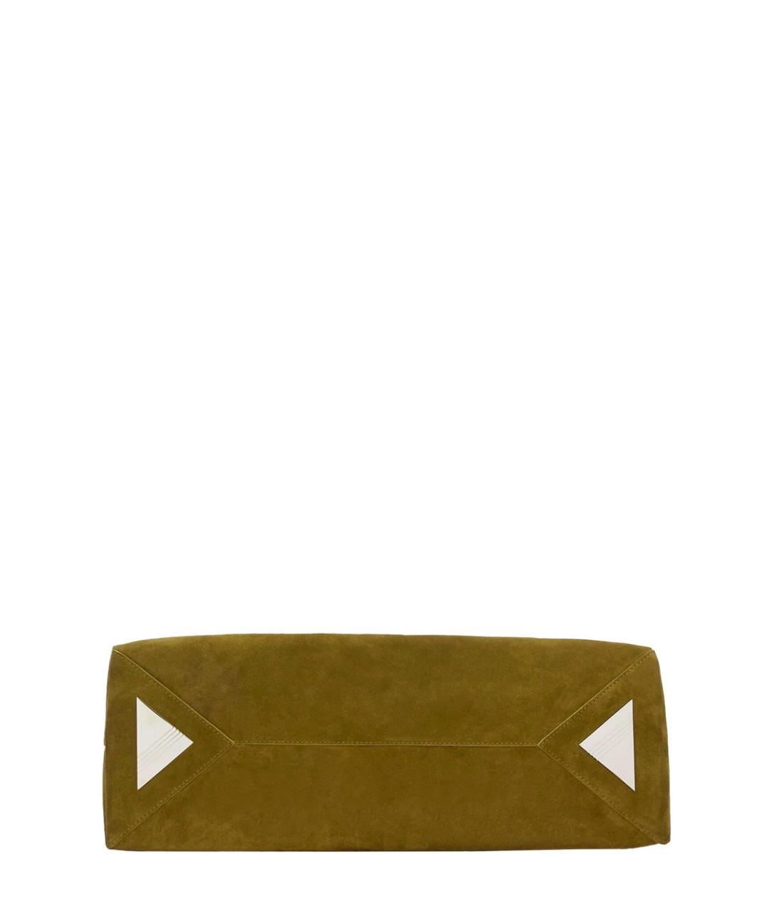 THE ATTICO Зеленая замшевая сумка через плечо, фото 3