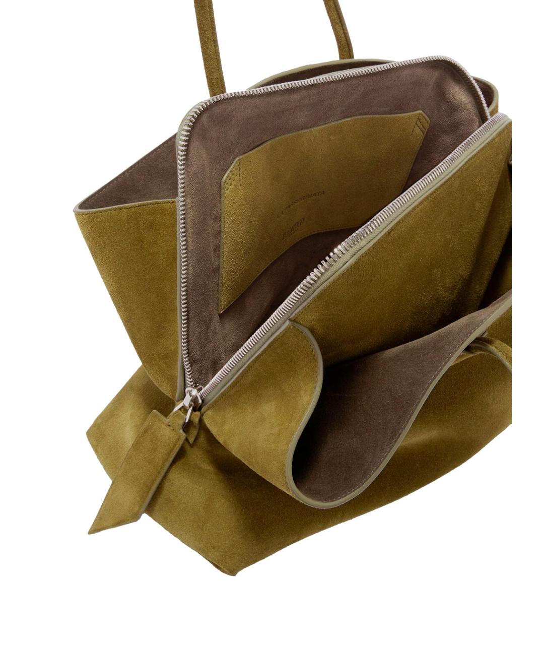 THE ATTICO Зеленая замшевая сумка через плечо, фото 2