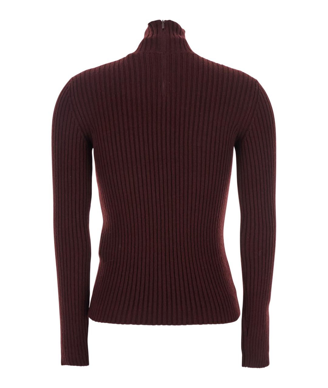 MAX MARA Бордовый шерстяной джемпер / свитер, фото 2