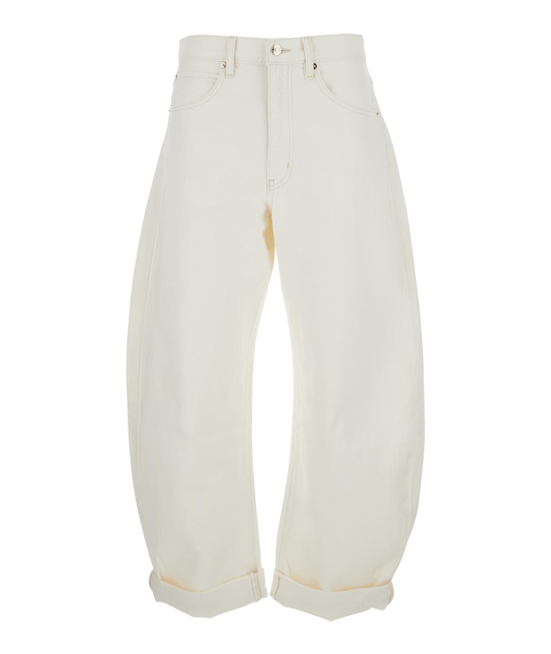 FRAME Белые хлопковые джинсы клеш, фото 1