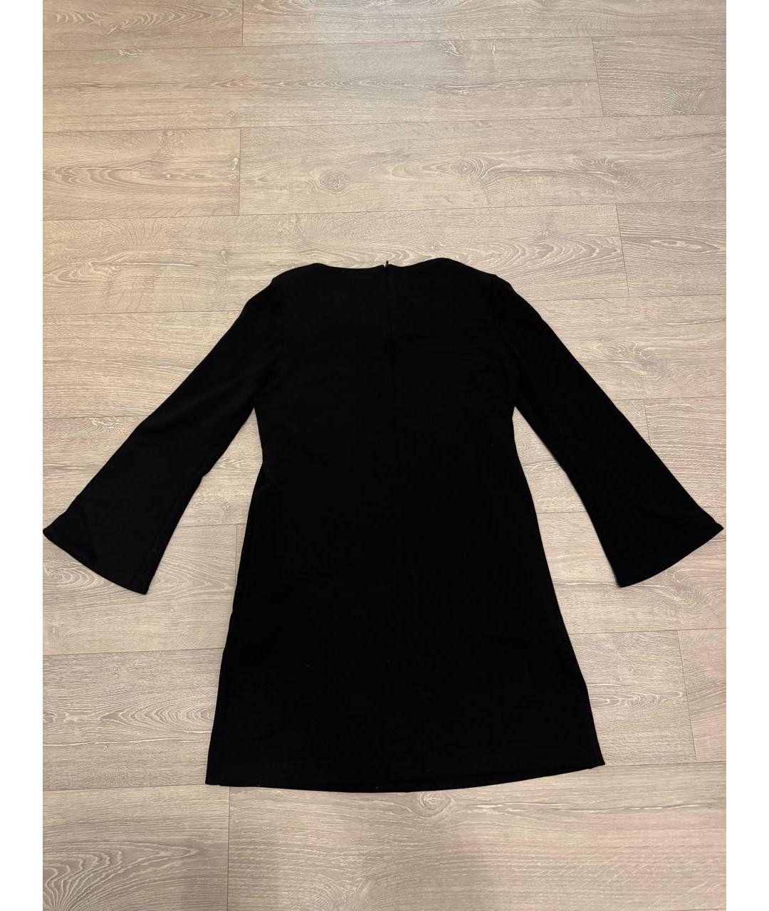 ETRO Черное шерстяное повседневное платье, фото 2