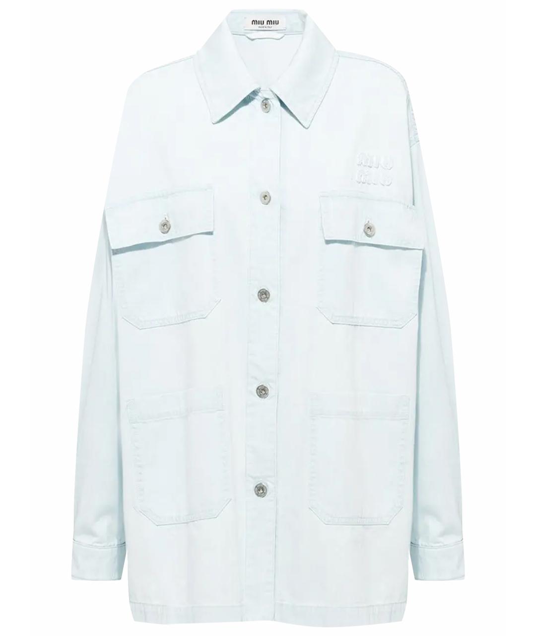 MIU MIU Голубая деним куртка, фото 1