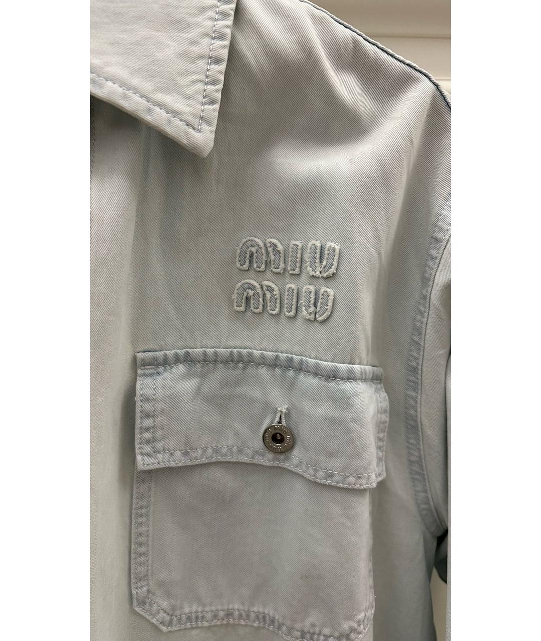 MIU MIU Голубая деним куртка, фото 2