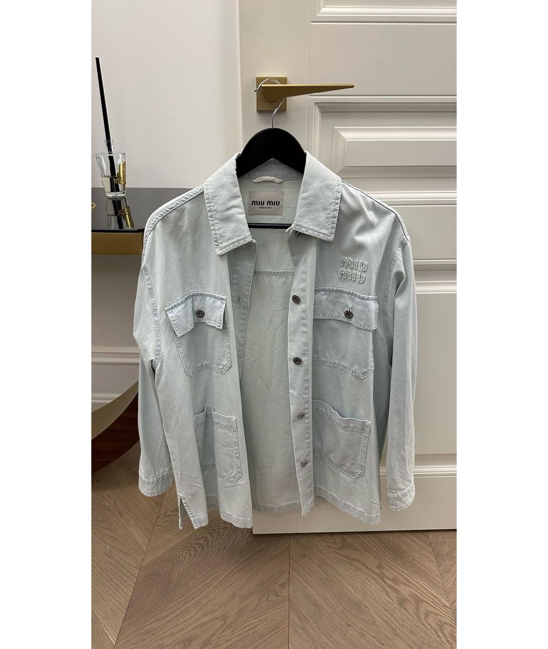 MIU MIU Голубая деним куртка, фото 5