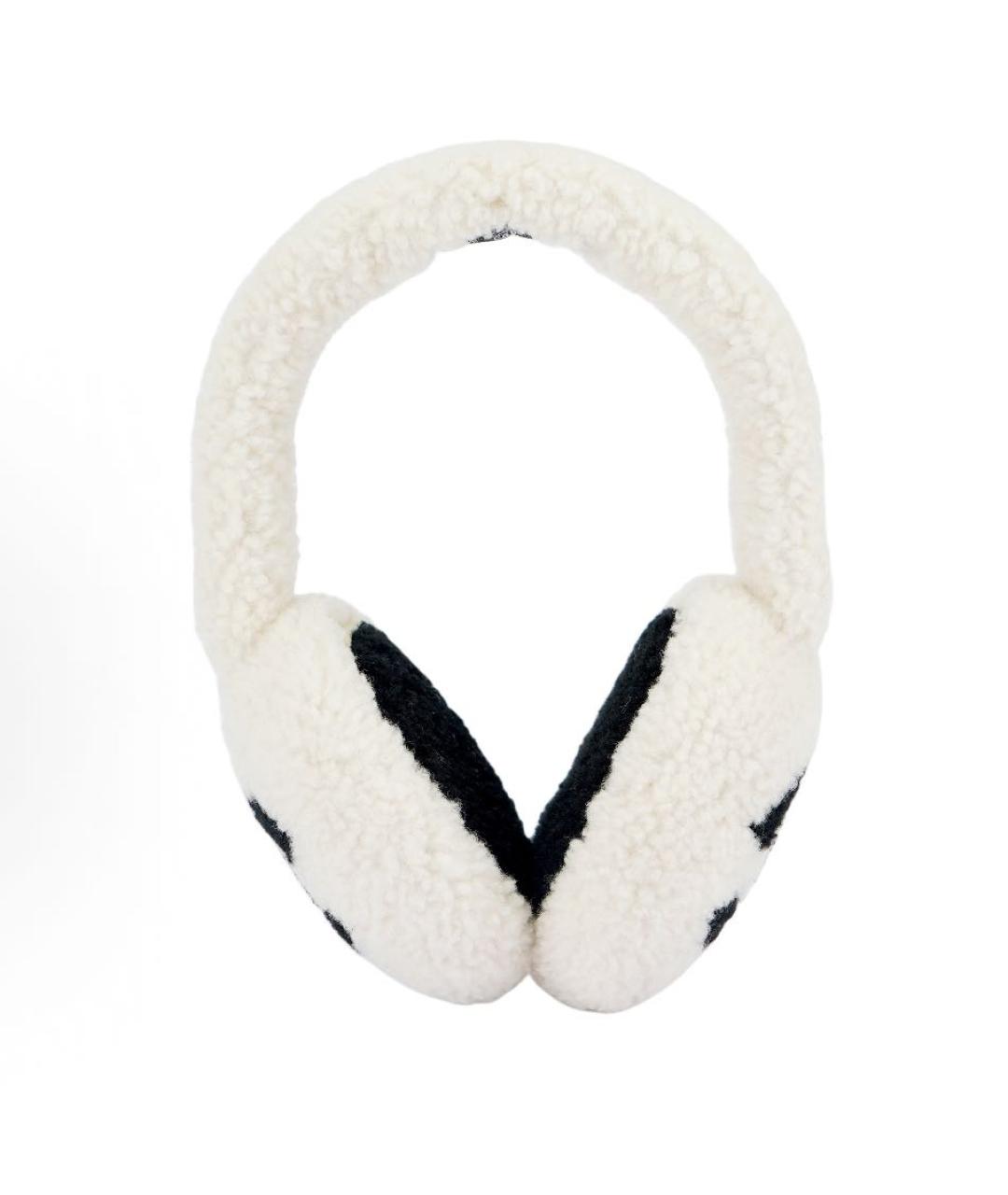 CHANEL Белые шерстяные наушники, фото 6