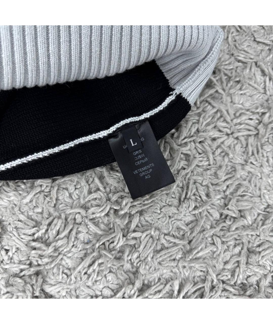 VETEMENTS Серый шерстяной джемпер / свитер, фото 4