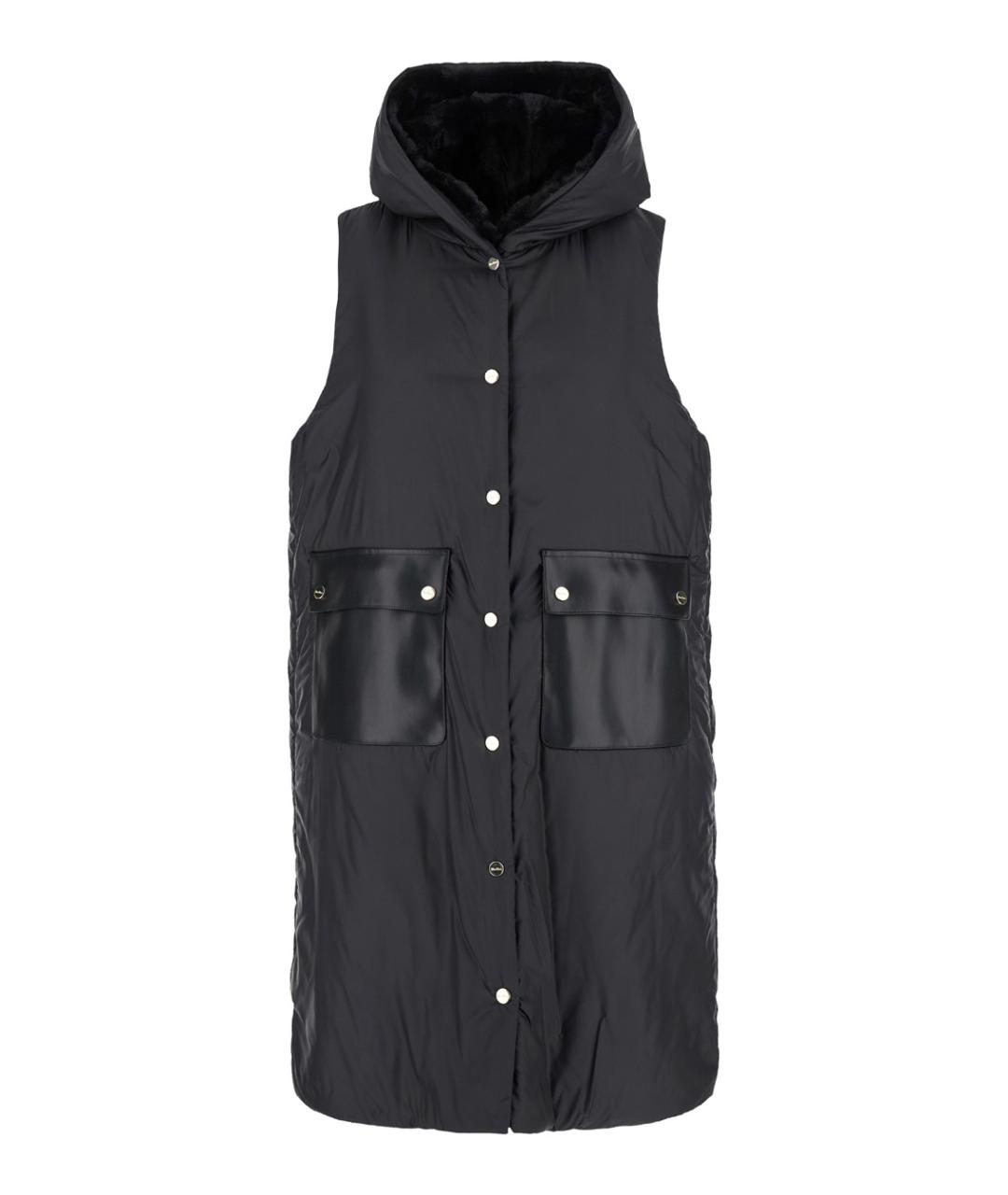 MAX MARA Черный полиэстеровый жилет, фото 1