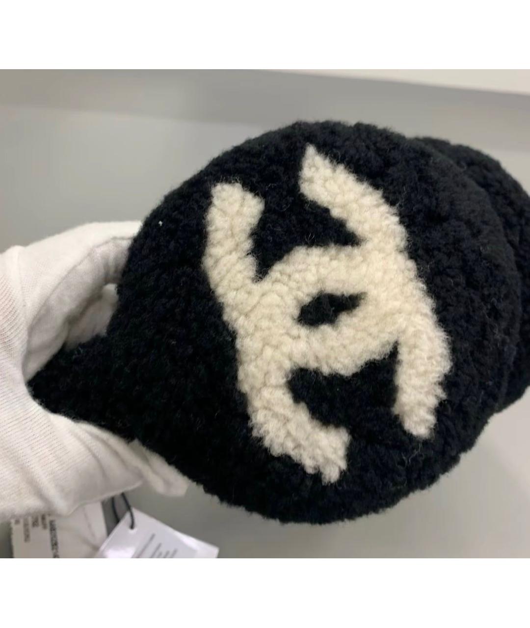 CHANEL Черные шерстяные наушники, фото 2
