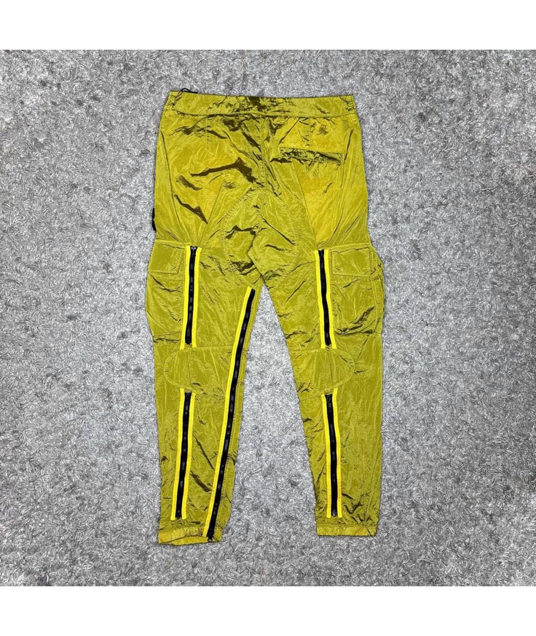 STONE ISLAND Золотые повседневные брюки, фото 5