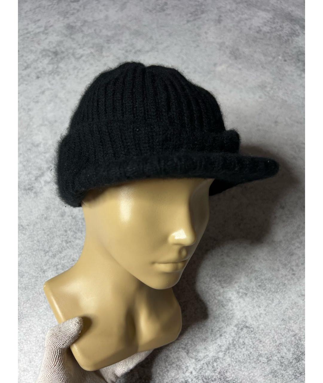 BALLY Черная кашемировая шапка, фото 2