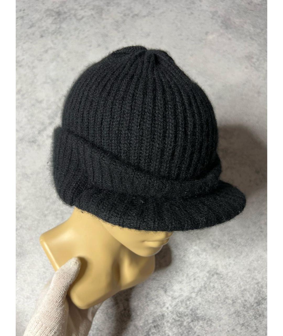 BALLY Черная кашемировая шапка, фото 4