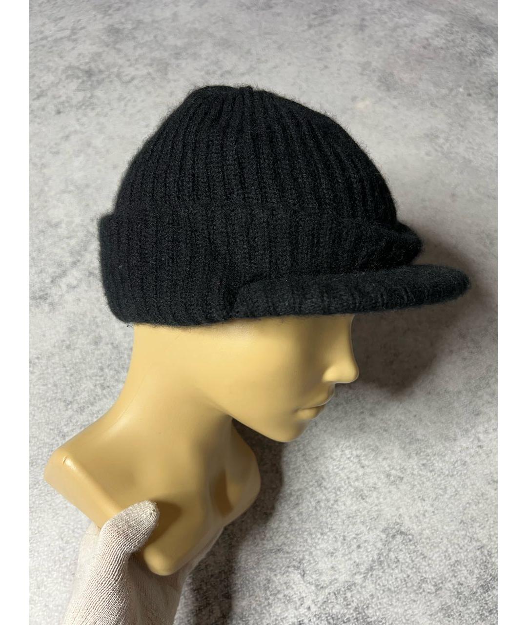 BALLY Черная кашемировая шапка, фото 3