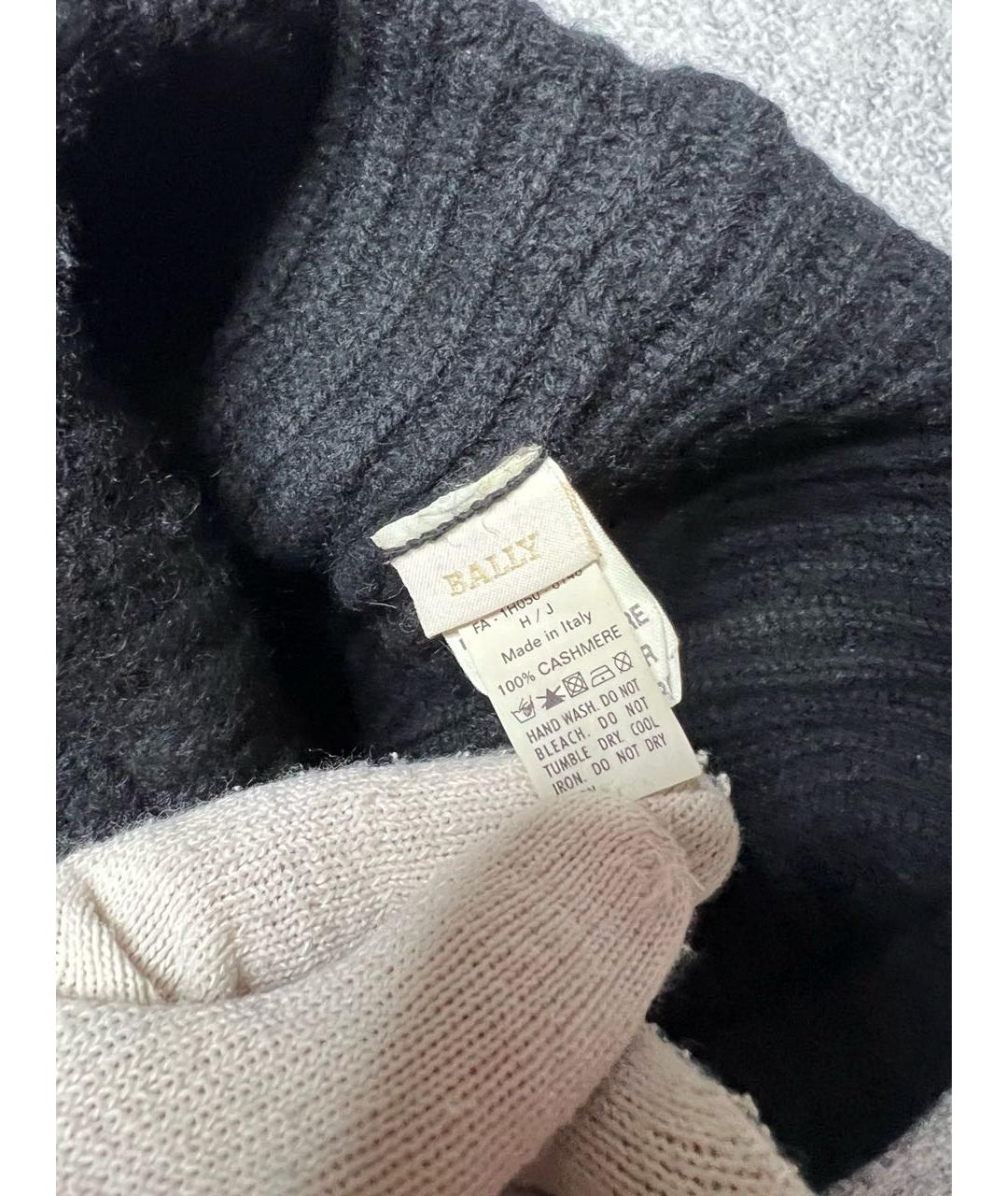 BALLY Черная кашемировая шапка, фото 6